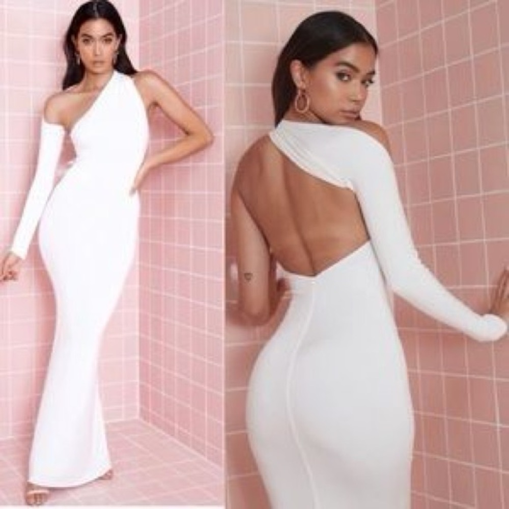 HOUSE OF CB MERVEILLE DRESS - WHITE MAXI DRESS NWT - Size S (Sold Out in Store) - Picture 3 of 4